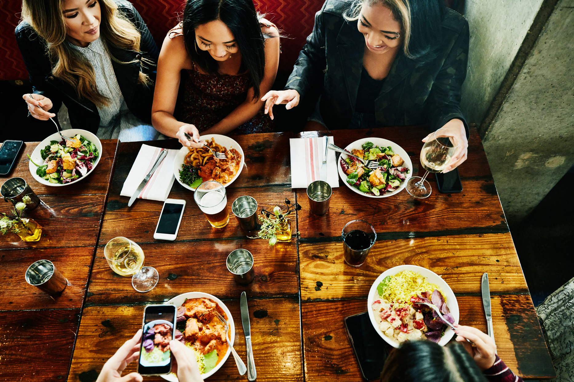 Members in Restaurant